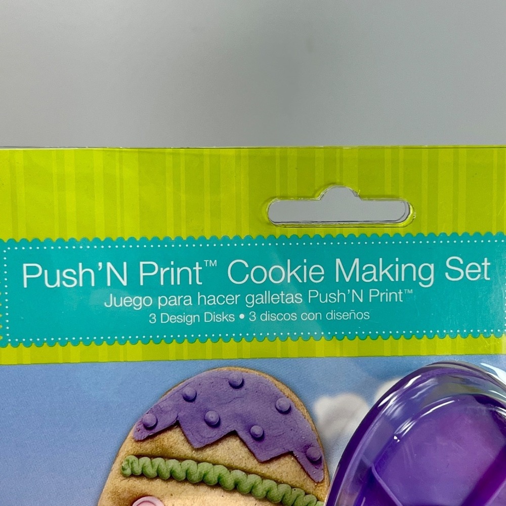 Wilton Push N Print Cookie Making Set Easter Egg Purple NEW 2008 2308-1057 - Picture 9 of 9